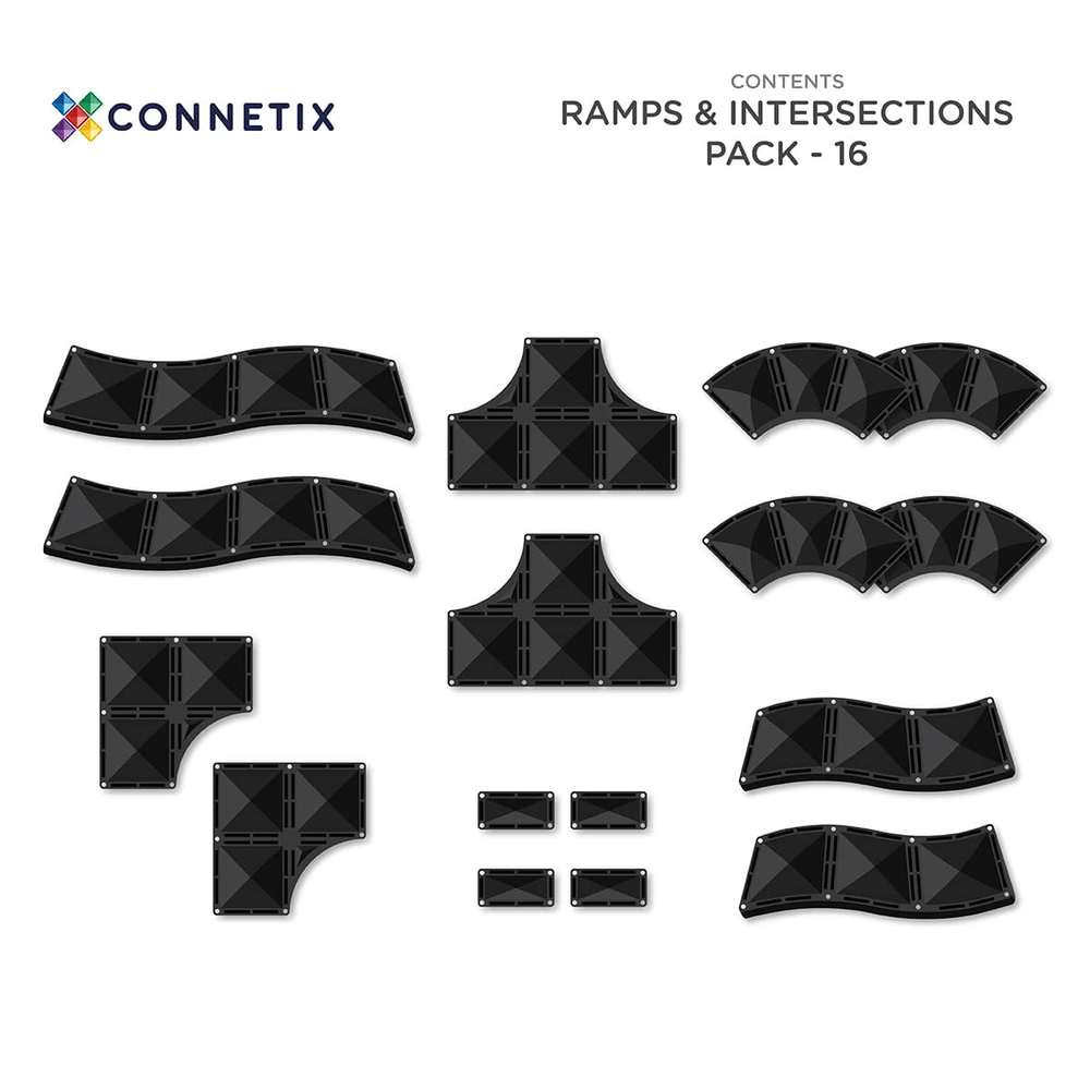 Connetix Tiles Ramps & Intersections Pack 16pcs