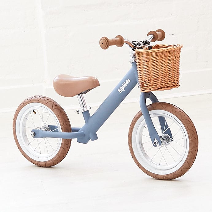 2 in 1 Steel Trike/Balance Bike (incl. wicker basket) Steel Blue