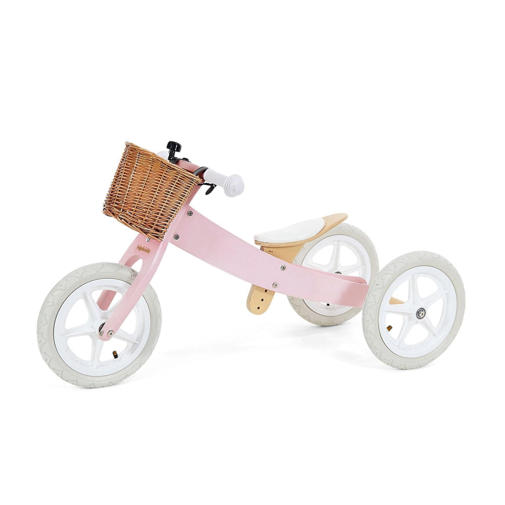 Buy 3 in 1 Wooden Trike Balance Bike with Wicker HipKids Online