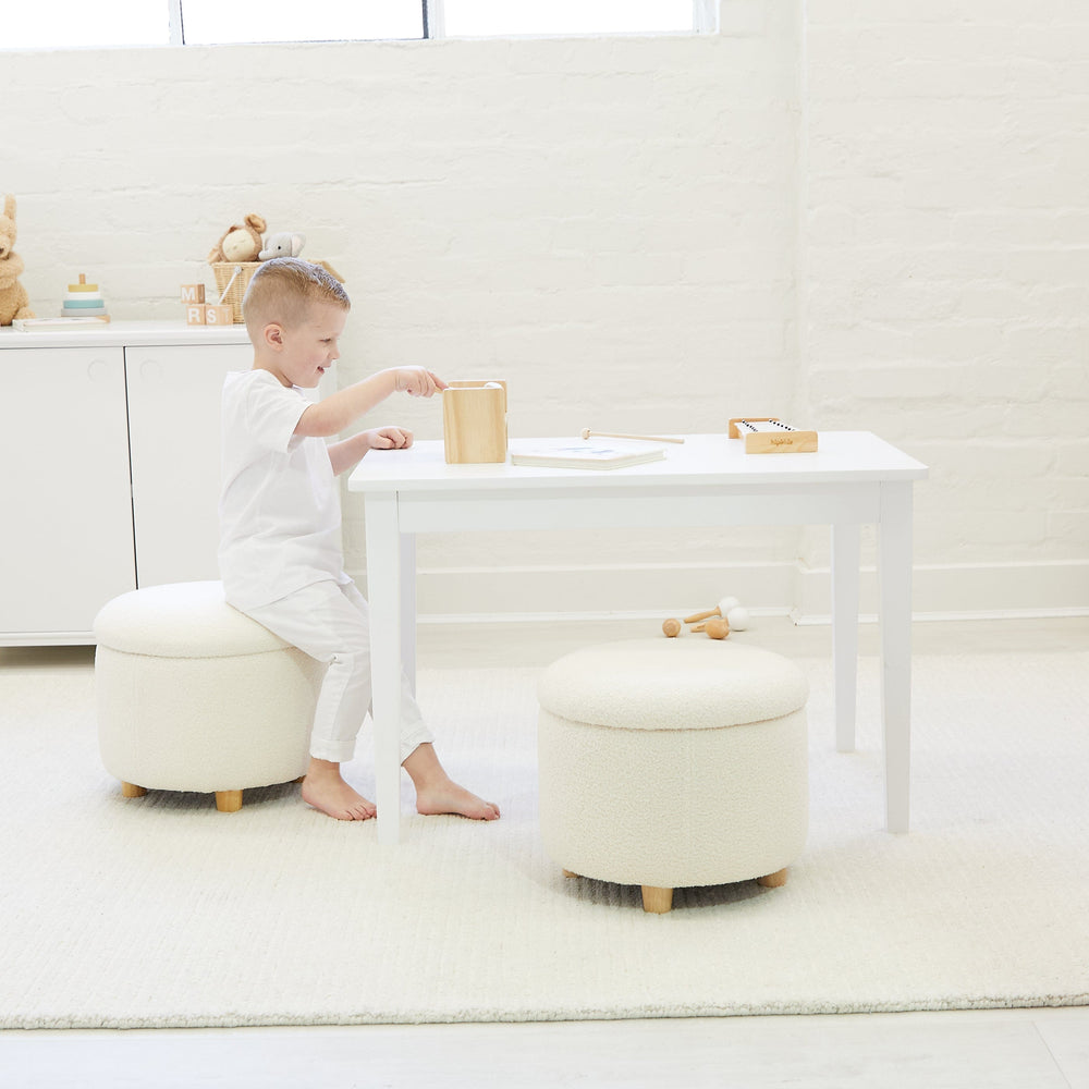 Buy Haven Boucle Footstool Ottoman HipKids Online