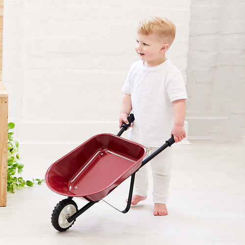 Kids Steel Toy Wheelbarrow Cherry Red