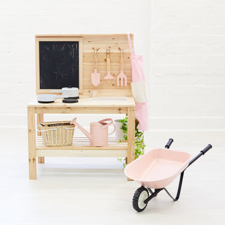 Kids Steel Toy Wheelbarrow Blush Pink