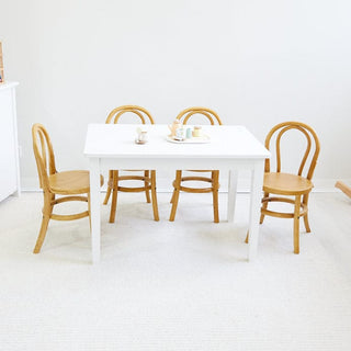 Kids Yves 4 Chairs & Table Set Natural