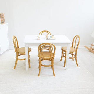 Kids Yves 4 Chairs & Table Set Natural