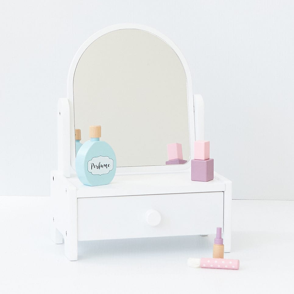 Childrens vanity 2024 mirror with drawer