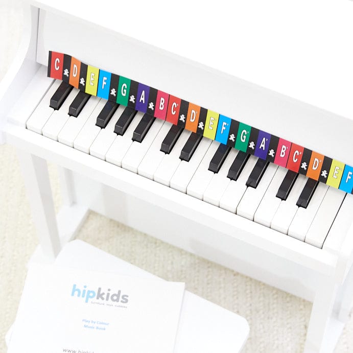 Wooden Musical Toy Piano White