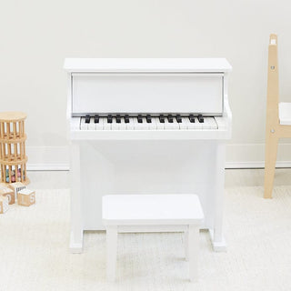 Wooden Musical Toy Piano White