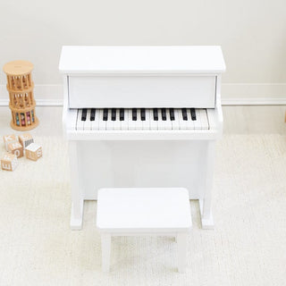 Wooden Musical Toy Piano White