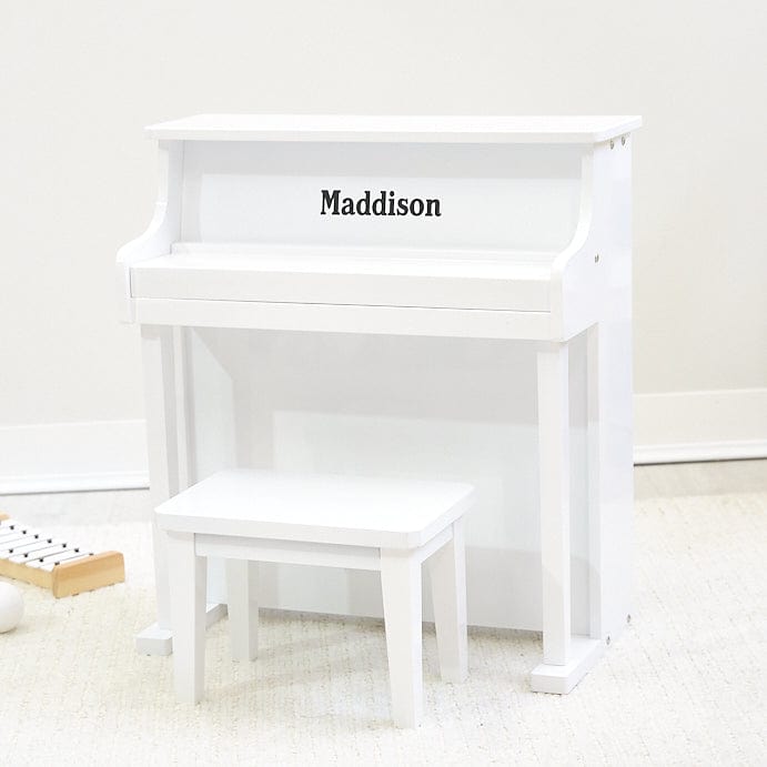 Wooden Musical Toy Piano White