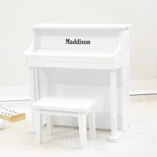 Wooden Musical Toy Piano White