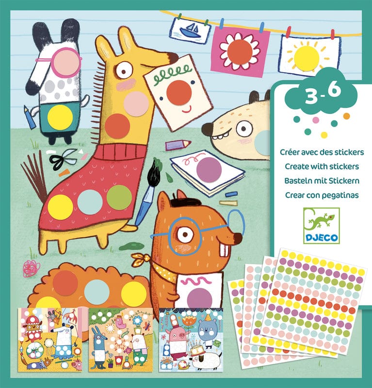 DJECO With Coloured Dots Sticker Set