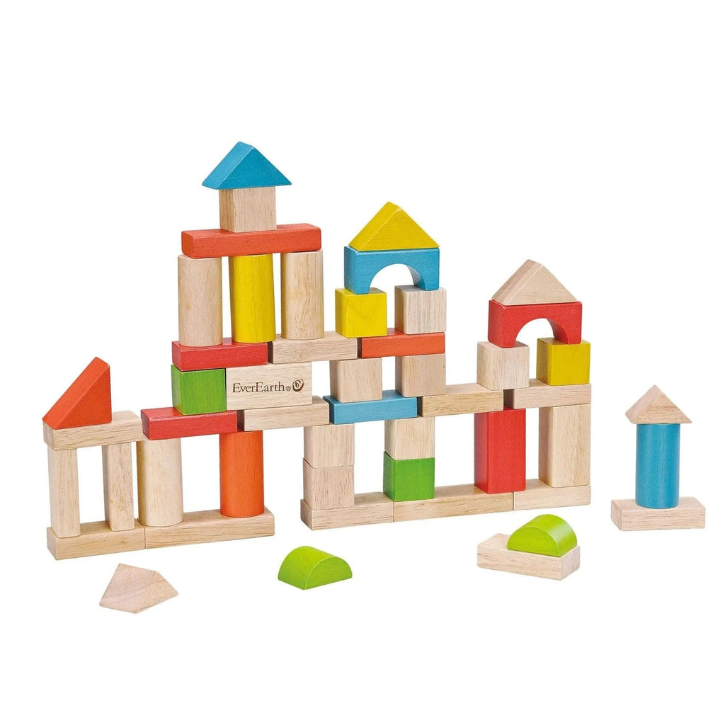 Buy 50pcs Building Block Set With Bucket By Ever Earth Wooden Toys 