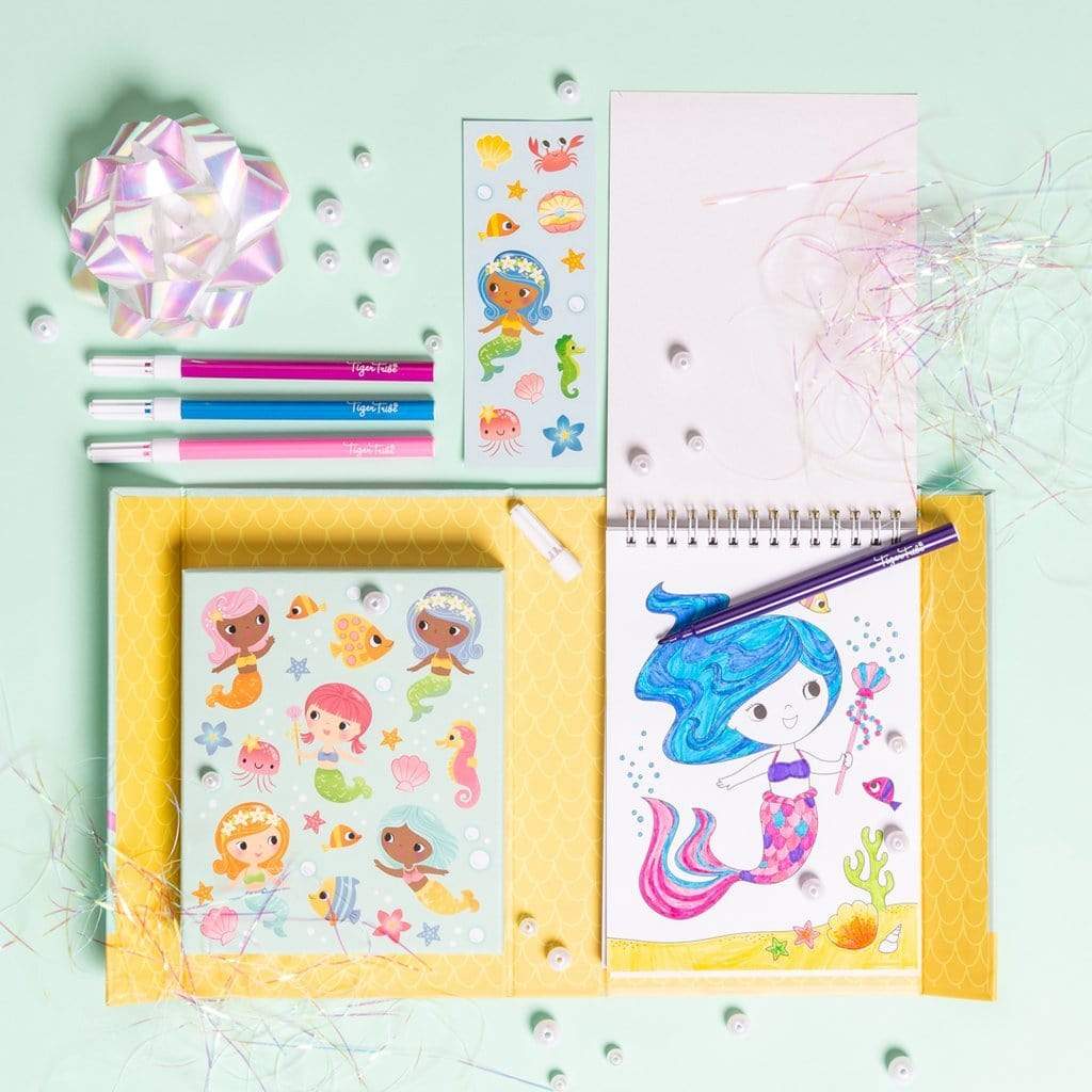 Buy Tiger Tribe Colouring Set - Mermaids | HipKids Online